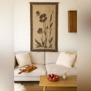 Vintage Liisa Hjelt Hand Woven Wool Tapestry Scandinavian Interior Design